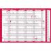 Sasco 2027 EU Year Wall Planner with wet wipe pen & pack of 378 stickers, Red, Poster Style, 915mmW x 610mmH. Outer Carton of 10 2410294