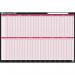 Sasco 2027 Day Wall Planner with wet wipe pen & pack of 700 stickers, Black & Red, Board Mounted, 915mmW x 610mmH. Outer Carton of 10 2410295