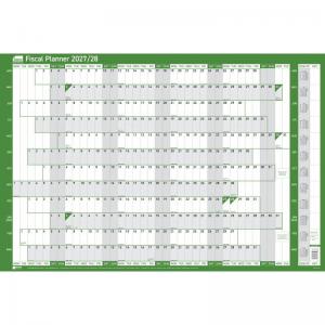 Sasco 202728 Fiscal Year Wall Planner with wet wipe pen & pack of