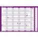 Sasco 202728 Academic Year Wall Planner with wet wipe pen & pack of 378 stickers, Purple, Board Mounted, 915mmW x 610mmH. Outer Carton of 10 2410297