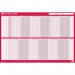 Sasco 2027 Staff Year Wall Planner with wet wipe pen & pack of 700 stickers, Red, Board Mounted, 915mmW x 610mmH. Outer Carton of 10 2410299