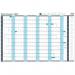 Sasco 2027 Value Year Wall Planner with wet wipe pen Blue, Board Mounted, 915mmW x 610mmH. Outer Carton of 10 2410302