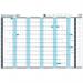 Sasco 2027 Value Year Wall Planner with wet wipe pen Blue, Poster Style, 915mmW x 610mmH. Outer Carton of 10 2410303