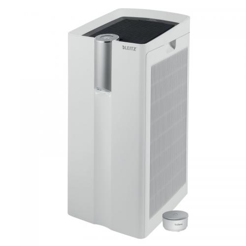 The Leitz TruSens™ Z-7000 Performance Series Air Purifier is sleek and modern, with a combination carbon filter and a remote SensorPod™ for enhanced convenience. The purifier efficiently removes harmful particles and the remote sensor ensures accurate monitoring of air quality.