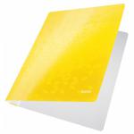 Leitz WOW Card Flat File. High quality laminated card. 250 sheet capacity. A4. Yellow. - Outer carton of 10 30010016