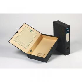 Rexel Classic Foolscap Lock Spring Box File - Black Green (Pack of 5) 30115EAST