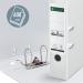 Leitz 180° Lever Arch File Plastic Patented 180° mechanism. A4, 80 mm. White (Pack 3) 310335001