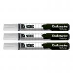 Nobo Chalk Marker - White (Pack of 3) 34438398