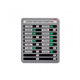 Nobo InOut Board 10 Names Grey Finish 35538092