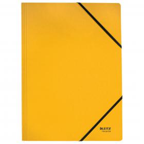 Leitz Recycle Card Folder with elastic bands, Yellow - Outer carton of 10 39080015