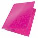 Leitz WOW 3 Flap Folder A4 250 Sheet Capacity Pink - Outer carton of 10 39820023