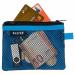 Leitz WOW 2-pocket Travel Pouch S. Size: 14x10.5 cm. See-through and opaque pockets. Blue - Outer carton of 10 40110036