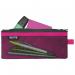 Leitz WOW 2-pocket Travel Pouch M. Size: 21x8.5 cm. See-through and opaque pockets. Pink - Outer carton of 10 40120023