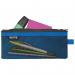 Leitz WOW 2-pocket Travel Pouch M. Size: 21x8.5 cm. See-through and opaque pockets. Blue - Outer carton of 10 40120036