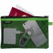 Leitz WOW 2-pocket Travel Pouch L. Size: 23x15 cm. See-through and opaque pockets. Green - Outer carton of 10 40130054