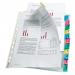 Esselte Index with 12 Tabbed Pockets A4 Polypropylene - Glass Clear - Outer carton of 10 414170