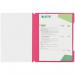 Leitz Standard Plastic File 30% pre-consumer recycled plastic Pink - Outer Carton of 25 41910022