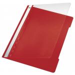 Leitz Standard Plastic Data Files 30% pre-consumer recycled plastic Red, Front Flat Bar Mechanism A4 Red - Outer carton of 25 41910025