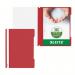 Leitz Standard Plastic Data Files 30% pre-consumer recycled plastic Red, Front Flat Bar Mechanism A4 Red - Outer carton of 25 41910025