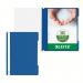 Leitz Standard Plastic Data Files 30% pre-consumer recycled plastic Blue, Front Flat Bar Mechanism A4 Blue - Outer carton of 25 41910035
