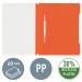 Leitz Standard Plastic Data Files Clear 30% pre-consumer recycled plastic Orange, Front Flat Bar Mechanism A4 Orange - Outer carton of 25 41910045