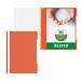 Leitz Standard Plastic Data Files Clear 30% pre-consumer recycled plastic Orange, Front Flat Bar Mechanism A4 Orange - Outer carton of 25 41910045