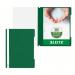 Leitz Standard Plastic Data Files Clear 30% pre-consumer recycled plastic Green, Front Flat Bar Mechanism A4 Green - Outer carton of 25 41910055