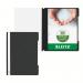 Leitz Standard Plastic Data Files 30% pre-consumer plastic Black, Front Flat Bar Mechanism A4 Black - Outer carton of 25 41910095
