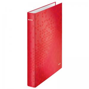 Leitz WOW Laminated Ring Binder A4 25 mm 2 D-Ring Red - Outer carton