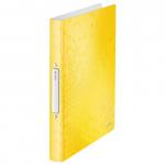 Leitz WOW Ring Binder. Polypropylene. 25 mm, 2 Round Ring mechanism. A4. Yellow. - Outer carton of 10 42570016