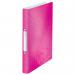 Leitz WOW Ringbinder A4 Polypropylene 2 O-Ring 25mm Pink Metallic - Outer carton of 10 42570023