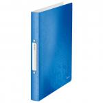 Leitz WOW Ringbinder A4 Polypropylene 2 O-Ring 25mm Blue Metallic - Outer carton of 10 42570036