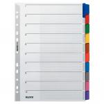 Leitz Divider Cardboard with Mylar reinforced tabs, A4 Multicolour - Outer carton of 10 43210000