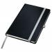 Leitz Style Notebook A5 ruled with hardcover 80 sheets.Satin Black - Outer carton of 5 44521094