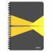 Leitz Office Notebook, Wirebound, 90 sheets, Ruled, 90gsm Ivory Paper, A5 Yellow - Outer carton of 5 44590015