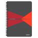 Leitz Office Notebook, Wirebound, 90 sheets, Ruled, 90gsm Ivory Paper, A5 Red - Outer carton of 5 44590025