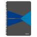 Leitz Office Notebook, Wirebound, 90 sheets, Ruled, 90gsm Ivory Paper, A5 Blue - Outer carton of 5 44590035