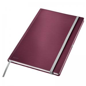 Leitz Style Notebook A4 ruled with hardcover 80 sheets. Garnet Red -