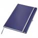 Leitz Style Notebook A4 ruled with hardcover 80 sheets. Titan Blue - Outer carton of 5 44751069