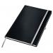 Leitz Style Notebook A4 ruled with hardcover 80 sheets. Satin Black - Outer carton of 5 44751094