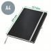 Leitz Style Notebook A4 ruled with hardcover 80 sheets. Satin Black - Outer carton of 5 44751094
