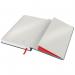 The photograph shows a sleek, velvet grey Leitz Cosy Notebook by ACCO Brands. The notebook features a soft-touch cover with ruled pages and a sturdy hardcover. Its modern design is both stylish and practical.