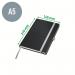 Leitz Style Notebook A5 ruled with hardcover 80 sheets. Titan Blue - Outer carton of 5 44851069