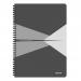 Leitz Office Notebook A4 ruled, wirebound with Polypropylene cover 90 sheets. Grey - Outer carton of 5 44960085