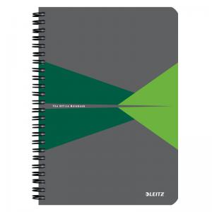 Leitz Notebook Office PP A5 Ruled Green- Outer Carton of 5 44991055