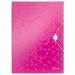 Leitz WOW 3 Flap Folder A4 Polypropylene 150 Sheet Capacity Pink Metallic - Outer carton of 10 45990023