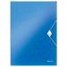 Leitz WOW 3 Flap Folder A4 Polypropylene 150 Sheet Capacity Blue Metallic - Outer carton of 10 45990036