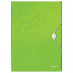 Leitz WOW 3-Flap Folder. Polypropylene. 150 sheet capacity. A4. Green. - Outer carton of 10 45990054