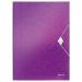 Leitz WOW 3 Flap Folder A4 Polypropylene 150 Sheet Capacity Purple - Outer carton of 10 45990062