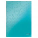 Leitz WOW Notebook A4 ruled with hardcover 80 sheets. Ice Blue - Outer carton of 6 46251051